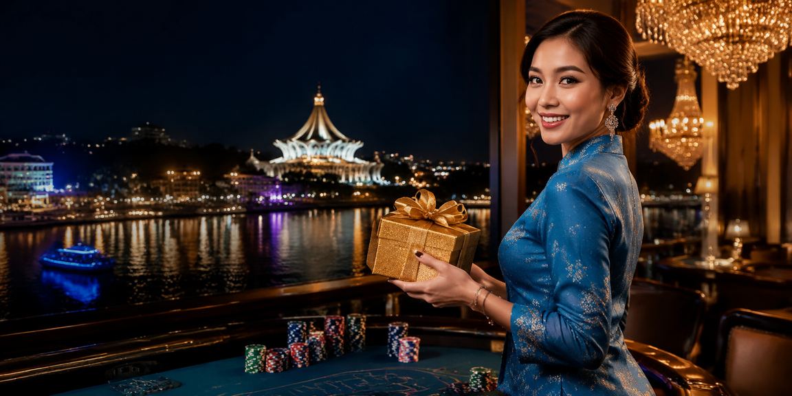 Suasana seronok bermain permainan meja di kasino Kuching yang elegan